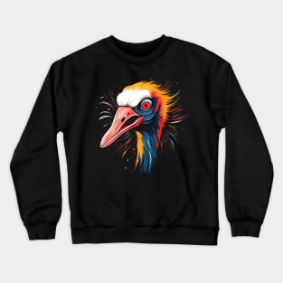 Whooping Crane Smiling Crewneck Sweatshirt